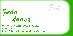 fabo loosz business card